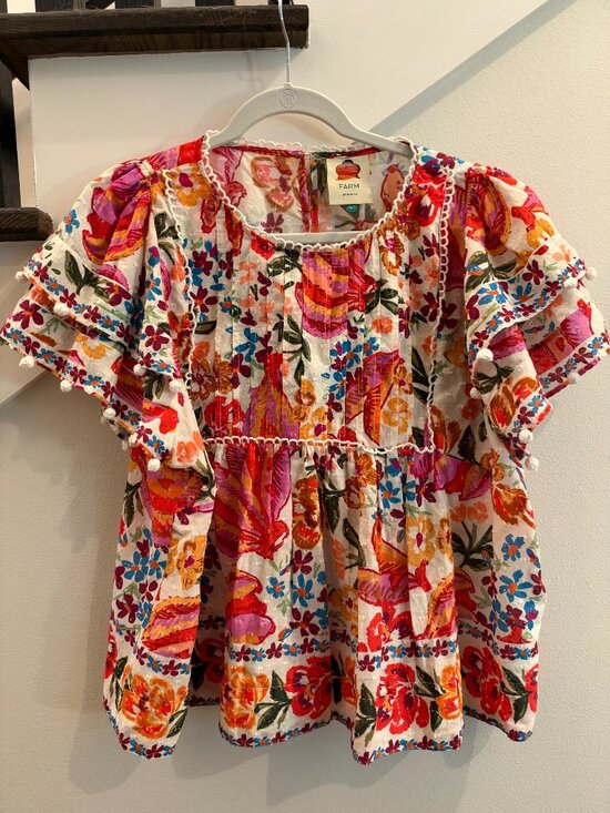 FARM Rio Dresses & Skirts - FARM Rio Floral Puff Sleeve Top & Smocked Mini Skirt SET M/L